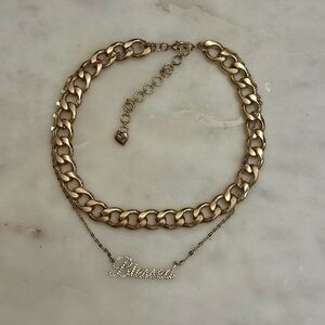 Aldo Blessed Gold Chain Layered Necklace Set